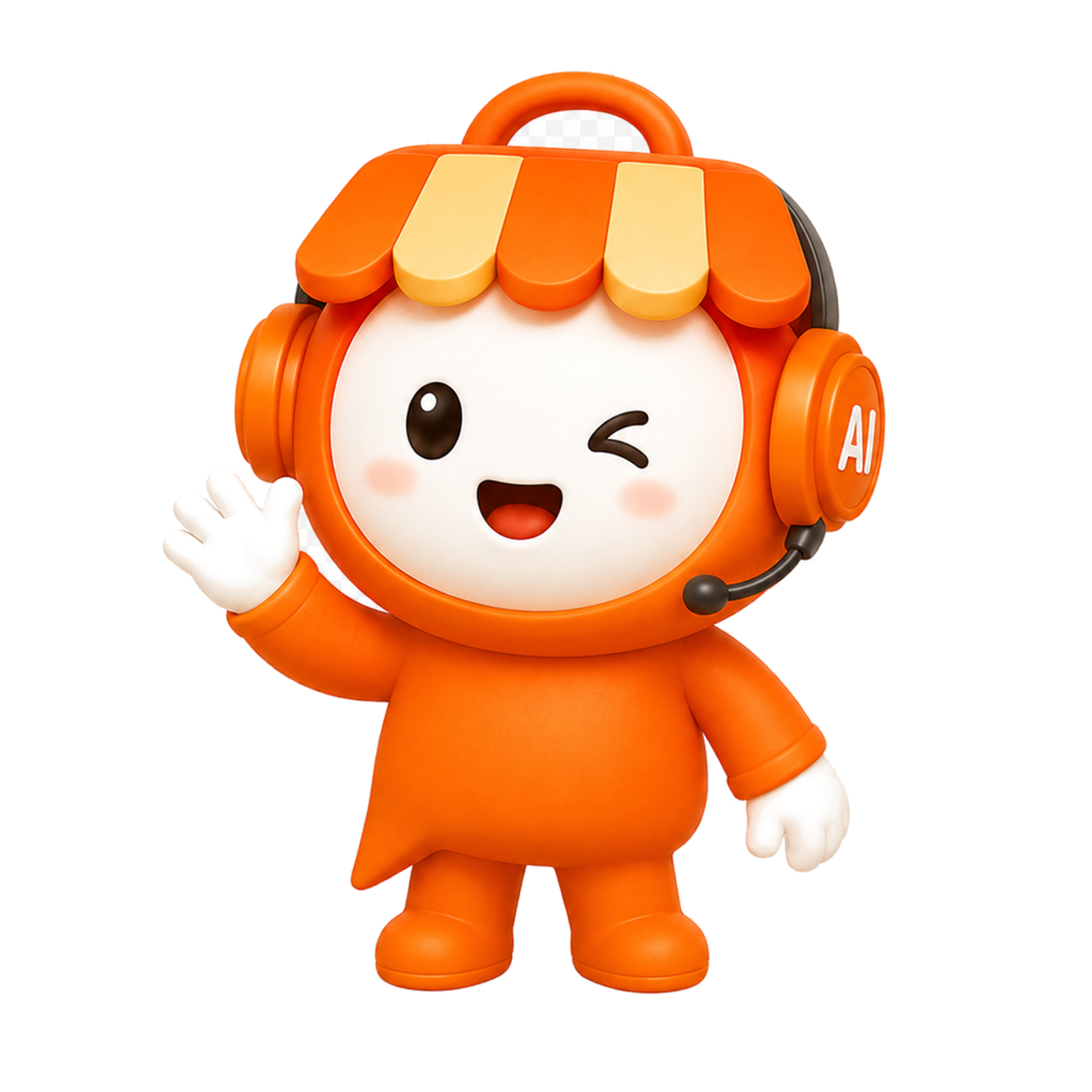 Semi mascot vẫy tay chào